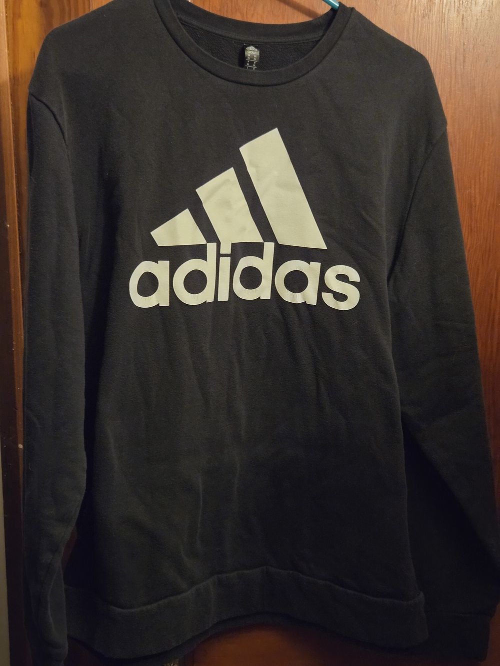 Adidas Golf Black Crewneck shirt with White Logo
